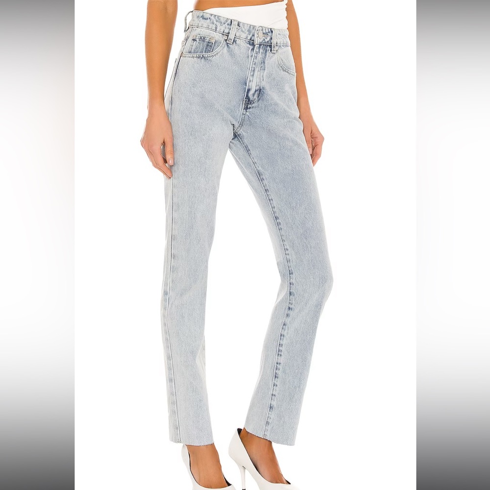 superdown Light Blue Straight Leg Jeans